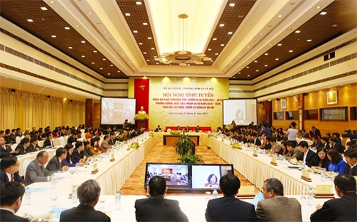 Hội nghị trực tuyến đánh giá thực hiện mục tiêu, nhiệm vụ 05 năm (2011-2015), phương hướng, mục tiêu, nhiệm vụ 05 năm (2016-2020) lĩnh vực lao động, người có công và xã hội
