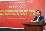 Bộ LĐ-TBXH tổ chức Lễ phát động quyên góp ủng hộ đồng bào vùng bị thiệt hại do mưa, lũ gây ra tại các tỉnh miền Trung