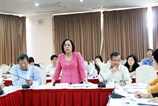 Bộ trưởng Phạm Thị Hải Chuyền báo cáo tại Phiên họp Ủy ban các vấn đề xã hội của Quốc hội