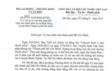 [MOLISA] Công văn của Bộ LĐ-TBXH gửi UBND TP. Hồ Chí Minh về vụ việc liên quan đến Ngôi nhà Hạnh phúc
